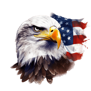 American Flag Eagle Ai Generative png