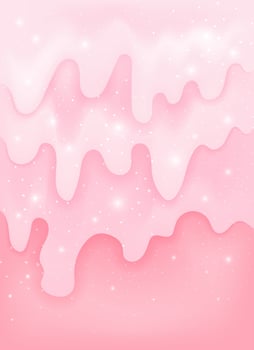 Abstract vertical background with glitter slime and flares. Glossy soft pink texture for cover, banner, poster, card, Happy Birthday invitation and etc. Cartoon vector illustration.