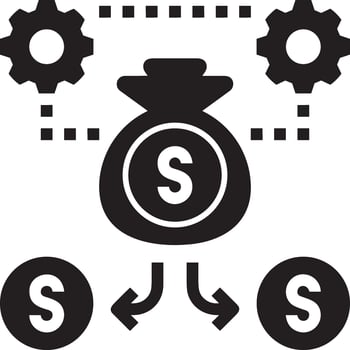 Money exchange payment icon symbol vector image. Illustration of the dollar currency coin graphic design image