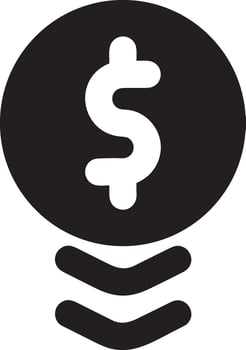 Money exchange payment icon symbol vector image. Illustration of the dollar currency coin graphic design image