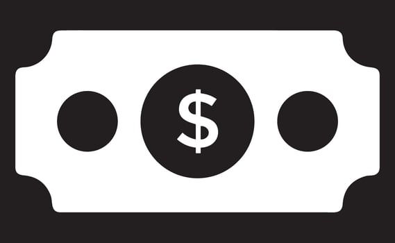 Money exchange payment icon symbol vector image. Illustration of the dollar currency coin graphic design image