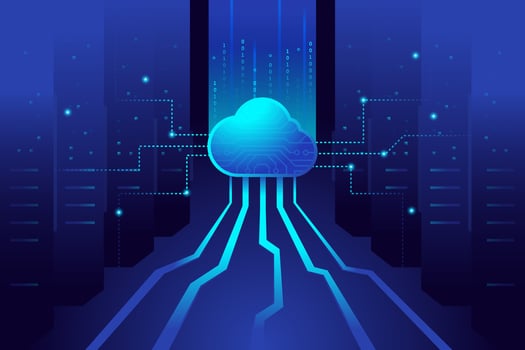 Cloud Computing Architecture Illustrations vector