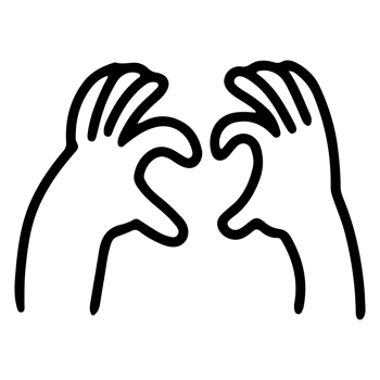 Love sign hand icon transparent background png