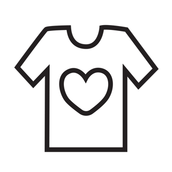 Shirt and love icon transparent background png