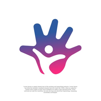 waving person logo design template illustration vector