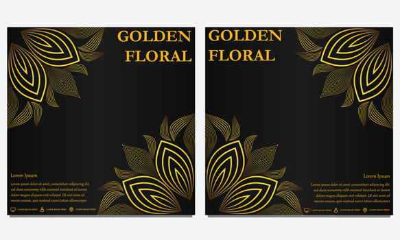 luxury floral social media template. suitable for social media post, web banner, cover and card vector