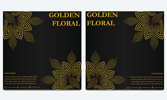 luxury floral social media template. suitable for social media post, web banner, cover and card vector