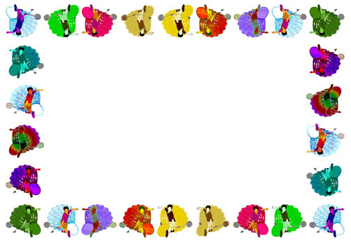 template design border frame with badminton png