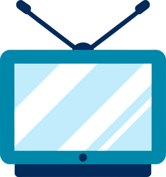 vintage television tv screen with play sign icon png