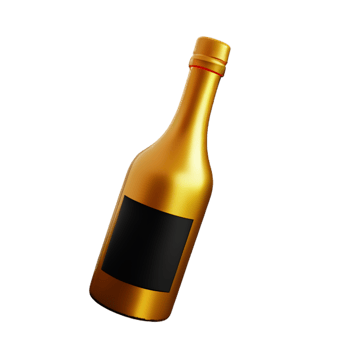 Champagne Bottle Drink AI Generative png