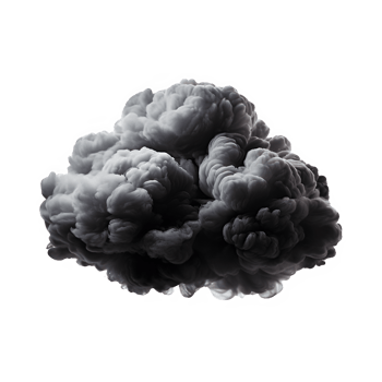storm cloud object isolated on transparent background ,pollution cloud png ,generative ai