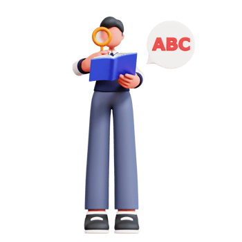 3D Male Character Illustration Education png