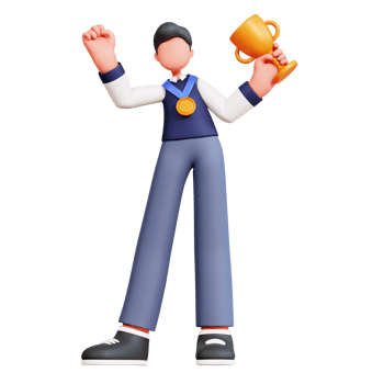3D Male Character Illustration Education png