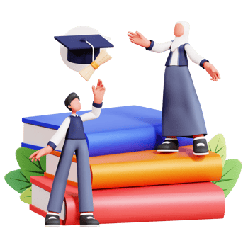 3D Couple Character Illustration Education png