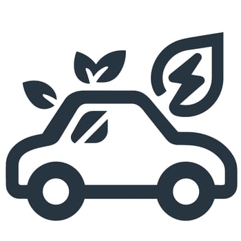 Eco car illustration. Conservation. Environmentally friendly. Save the world. Save nature. vector