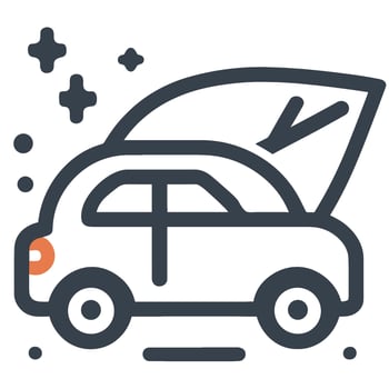 Eco car illustration. Conservation. Environmentally friendly. Save the world. Save nature. vector