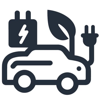 Eco car illustration. Conservation. Environmentally friendly. Save the world. Save nature. vector