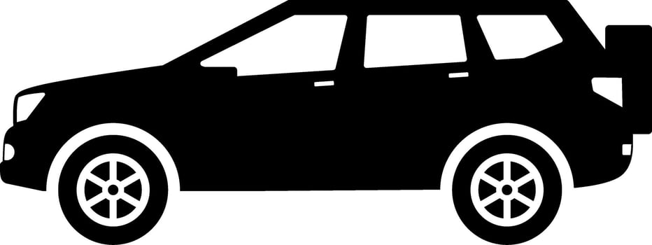 SUV car icon vector. Sport utility vehicle silhouette for icon, symbol or sign. SUV car graphic resource for transportation or automotive vector