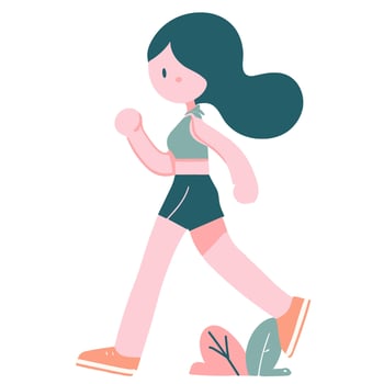 People exercise by running, jogging, exercising for health.women exercise jogging women exercise running vector