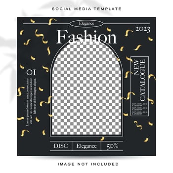 New year concept social media post template vector