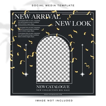 New year concept social media post template vector