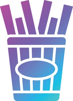 Fries Vector Icon Design Illustration