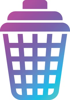 Laundry Basket Vector Icon Design Illustration