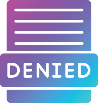 Denied Vector Icon Design Illustration