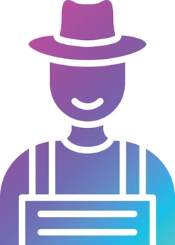 Farmer Vector Icon Design Illustration