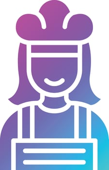 Female Chef Vector Icon Design Illustration