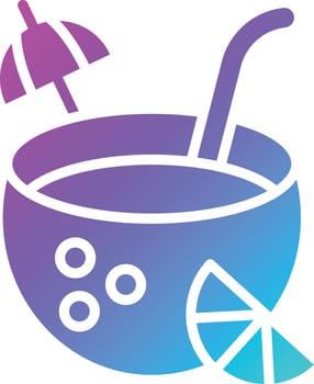 Coconut Water Vector Icon Design Illustration