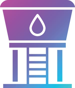Water Tower Vector Icon Design Illustration