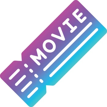Movie Ticket Vector Icon Design Illustration