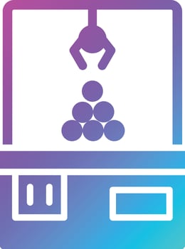 Claw Machine Vector Icon Design Illustration