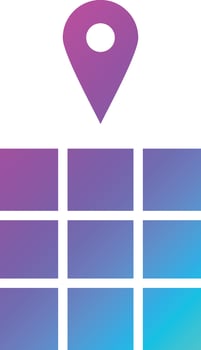Grid location Vector Icon Design Illustration