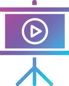 Projector Screen Vector Icon Design Illustration