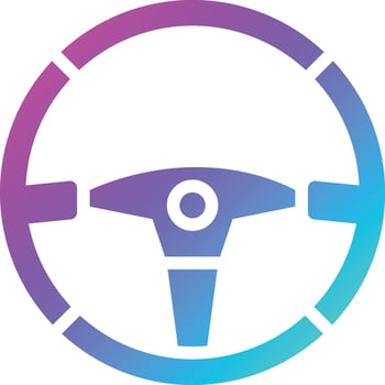 Steering wheel Vector Icon Design Illustration