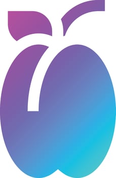 Plum Vector Icon Design Illustration