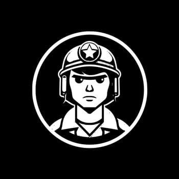 Army - Minimalist and Flat Logo - Vector illustration