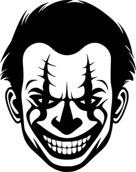 Clown - Minimalist and Flat Logo - Vector illustration