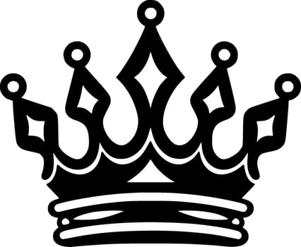 Crown, Minimalist and Simple Silhouette - Vector illustration