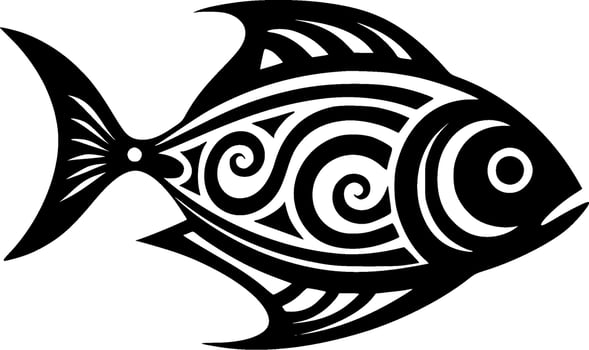 Fish, Minimalist and Simple Silhouette - Vector illustration