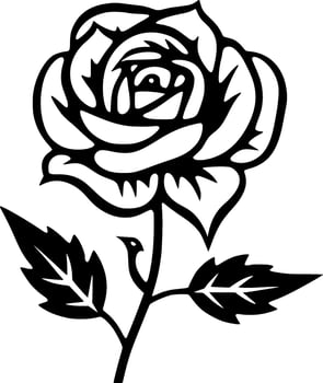 Flower, Minimalist and Simple Silhouette - Vector illustration