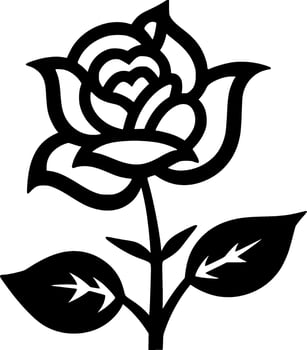 Flower, Minimalist and Simple Silhouette - Vector illustration