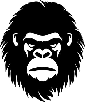 Gorilla - Minimalist and Flat Logo - Vector illustration