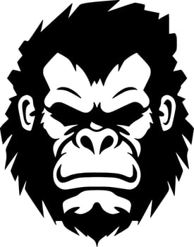 Gorilla - Minimalist and Flat Logo - Vector illustration