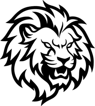 Lion, Minimalist and Simple Silhouette - Vector illustration