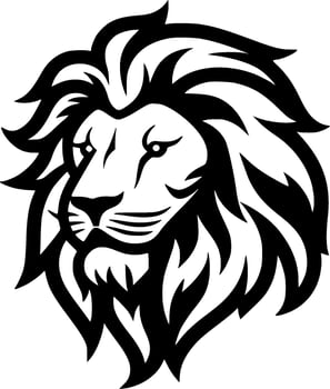 Lion, Minimalist and Simple Silhouette - Vector illustration