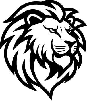 Lion, Minimalist and Simple Silhouette - Vector illustration