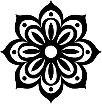 Mandala, Minimalist and Simple Silhouette - Vector illustration